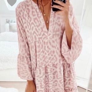 Leopard Dress Boho swing style